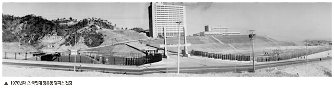 3. 1970년대 초 국민대 정릉동 캠퍼스 전경