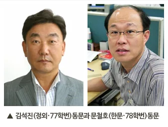 김석진(정외·77학번)동문과 문철호(한문·78학번)동문